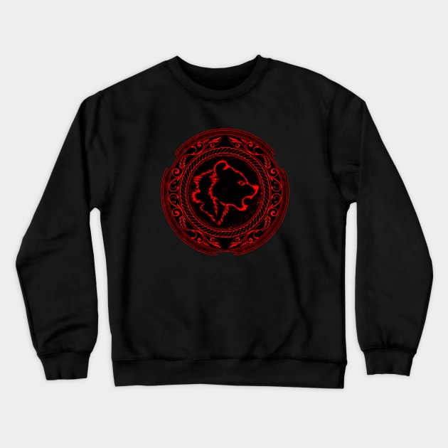 Viking bear warrior berserker shield Crewneck Sweatshirt by NicGrayTees